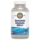 KAL Glucosamin Chondroitin MSM D-3, Joint Support Supplement, 1.500 mg Glucosaminsulfat, 1.200 mg Chondroitinsulfat, 1.000 mg MSM, Plus Vitamin D3 & Vitamin C, 40 Servierungen, 120 Tabletten