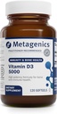 Metagenics Vitamin D3 5000 - Für Immununterstützung, Knochengesundheit und Herzgesundheit* - Hohe Potenz Vitamin D - Non-GMO - Glutenfrei