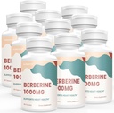 Berberina Supplemento 1000mg, Alta Assorbimento Berberina HCL Plus Vegan Capsule con Silymarin Herbal Complex Formula, 60 Conte (Pack of 10)