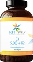 RHMD D3 5.000 + K2 Nahrungsergänzungsmittel (60 Softgels)