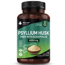 Psyllium Husk Kapseln angereichert mit Probiotics Fibre Supplement Hohe Absorptionskraft trägt zu Gut und Verdauungsgesundheit von Plantago Ovata Seeds, Ispaghula Husk, Glutenfrei gemacht in Großbritannien