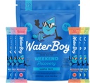 Waterboy Weekend Recovery Sample Pack | 3,200mg Elektrolyt-Pulver-Packets | Ginger + L-Theanin + Vitamine | Kein Zucker, Alle natürlichen, Glutenfreie | 12 Getränke-Stick-Mixe (Sample Pack)