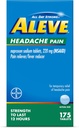 Aleve Kopfschmerzen Schmerzlinderung & Fever Reducer Tabletten, Naproxen Sodium, für Kopfschmerzen, Schmerzmedizin für Erwachsene, Kopfschmerzen Schmerzen Relief Pillen, 175 Graf