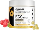 Magnesium Glycinate Gummies 500mg, Sugar Free Gummies mit L-Tryptophan 500mg - Magnesium Gummies Supplement Kaugummis für Damen und Herren Vegan, Organic Gummies 60 Count