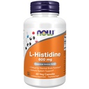 JETZT Ergänzungen, L-Histidin 600 mg, Ätherische Aminosäure, Kritisch für normale Gehirnfunktion*, Immunsystemunterstützung*, 60 Veg Kapseln