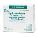 Globe (Box 25 Hydrocortison 1% Maximum Strength Cream, (0.9g Packet) Anti-Itch Cream für Redness, Schwellung, Juckreiz, Rash, Bug Bites, Eczema, Mehr