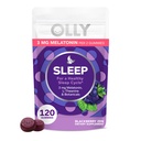Olly Sleep Gummy, 3 mg Melatonin, L-Theanin, Kamille und Zitronen Balsam Extrakte, BlackBerry Flavor, 60 Tage Versorgung - 120 Count