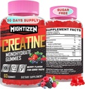 Kreatin Monohydratgummis für Herren & Frauen, Kreatin für Damen Kaugummis Creatine Monohydrate mit Taurine & Vitamin B12, Pre-Workout Gummis für Max Strength, Energy & Endurance, Berry 60 Zähler