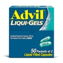 Advil Liqui-Gels Pain Reliever und Fever Reducer, Schmerzmedizin für Erwachsene mit Ibuprofen 200mg für Kopfschmerzen, Rückenschmerzen, Menstruationsschmerzen und Gelenkschmerzen Relief - 50x2 flüssige gefüllte Kapseln