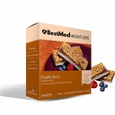 BestMed - High Protein Nutrition Bar - Low-Carb, 15g Protein, Low Sugar, High Fiber, Low Calorie, Meal Replacement Bar (Doppelbeere, 1 Box - 7 Count)