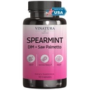 VINATURA Spearmint Leaf Capsules Supplement - Verbessert mit DIM & Saw Palmetto, für ungewolltes Haar, Frauen Gesundheit & Haut *USA Made & Tested* - 1380mg/serving, 60 Kapseln (30 Servierungen)