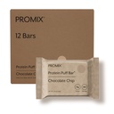 ProMix Nutrition Protein Puff Bars, 12-Pack - Chocolate Chip - Marshmallow Crispy Treat - Great Tasting & Healthy On The Go Snack - High Protein & Low Calorie - Non-GMO & Free Von Gluten, Soy, & Corn