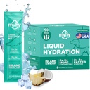 MyHy Liquid Hydration Packets, Elektrolyt Drink Mix für Erwachsene & Kinder Hydration Support, Dehydration Relief für Reisen, Schwangerschaft, Fitness, Bachelor & Bachelorette Party – Island Ice, 50 Count