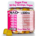 1500mg NAD+ Sugar Free Gummies | NAD + Plus NR TMG ALA Trans-Resveratrol Fisetin Ergänzungen | Nicotinamid Riboside Trimethylglycine Alpha Lipoic Acid Betaine Pillen Kapseln Zunder Ergänzung Alt