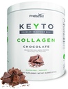 Keto Collagen Protein Pulver mit MCT-Öl – Keto und Paleo Friendly Grass Fed und Weide Raised Hydrolyzed Collagen Peptides – Fits Low Carb Diät und Keto Snacks – KEYTO Chocolate Flavor