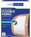 Pflege Wissenschaft Stoff Klebstoff Pad Bandagen, 3x4 Zoll Extra große flexibler nicht-Stick-Streifen, hilft, Infektion zu verhindern, atmungsaktiver Schutz, für First Aid & Wound Care, 30 Count