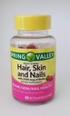 Frühlingstal Haar, Haut und Nägel mit 2500 mcg Biotin Nahrungsergänzung, 60 Pectin-basierte Gummis