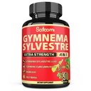 Satoomi Pure Gymnema Sylvestre Kapseln Extrakt - 90 Kapseln für 3-Monat - Kombiniert mit Neem Leaf, Heilige Basilikum & Kurkumin Wurzel