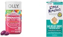 OLLY Prenatal Multivitamin Softgels für Gesunde Schwangerschaft + kleine Heilmittel Gasentlastungstropfen für Infant Tummy Pain, 60 Zähler