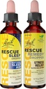 RESCUE Stress Relief & Sleep Support Bundle, Non-Alcohol Formeln, Bach Remedy Dropper 20mL 2-Pack Sleep Dropper 20mL, Homeopathic Flower Essences