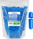 XPRS Nutra Größe 00 Leere Kapseln - 1000 Graf Leere Gelatine Kapseln - Pillen DIY Kapsel Füllung - Füllbare Gelkappen für Do-It-Yourself Ergänzungen (blau)