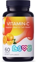 LIVS Vitamin C 250mg Gummi für Kinder & Erwachsene | Antioxidantien & Immununterstützung Ergänzung | Haar, Haut und Nägel Vitamine für Frauen & Männer | Vegen & Free von GMO & Gluten - 250mg VIT C/Dose - 60 ct