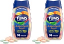TUMS Extra Strength Antacid Tablets für Kaubares Sodbrennen Relief und Säure Verdauungsentlastung, sortierte Fruchtgeschmack - 96 Count (Pack von 2)