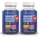 8 in 1 Immune Difesa Booster Supplemento Gummies con Astragalus radice, vitamina C e zinco, vitamina D3, sambuco e quercetina (2 pacchetto)