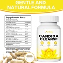 Airboy Candida Cleanse,Gut Colon Cleanse Detox für Damen und Herren,Candi Unterstützung mit Oregano Blatt, Caprylic Acid,Wormwood, Black Walnut-60 Counts