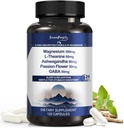 GREENPEOPLE Triple Magnesium Complex | 300mg Magnesium Supplement zum Schlafen | 8-in-1 Formel w/Ashwagandha/L-Theanin/GABA Unterstützung Restful für Männer & Frauen - Vegan, High-Absorption - 120 CT