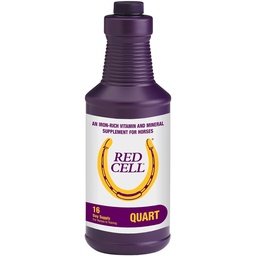 Pferdegesundheit Rote Zelle, flüssige Vitamin-Iron-Mineral-Ergänzung für Pferde, hilft, wichtige Ernährungszuschläge in der Pferdeernährung, 1 Qt., 32 Oz., 16-Tage-Versorgung