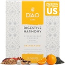 D'AO Labs Digestive Harmonie - Organische Verdauungsenzyme - Traditionelle chinesische Kräuter & Chai-Pulver - Orange-Chai Flavor - Reservieren Harmony Decoction (Bao He Wan) - 15 individuelle Servierungen