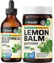 BIO KRAUTER Goldenseal Tincture 4 Fl. Oz. & Lemon Balm 60 Gummies