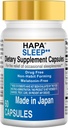 HAPA Japan Melatonin Free Sleep Aid Supplement,Phosphatidylserine, Coenzym Q10, Erwachsene,60 Kapseln, 30-Tage Versorgung