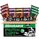 Natural Endurance Protein Chips - Low Carb Chips, High Protein Snack, Vegan Protein mit Avocado Oil, 14g Protein Per Bag, Gluten Free, Nacho, BBQ, Chili, Geburtstagskuchen, Original - Variety Pack, 1.38 oz Taschen (Pack mit 12)