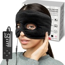 Feuchtigkeits-Wärme-Sinus-Druck Relief Maske mit 3 Wärmeeinstellungen, extra großes Gesicht Heizkissen für Augen, Sinusitis, Hormon Migraine, Zug Kopfschmerzen Relief Schwarz