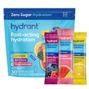 Hydrant - Hydration Powder Variety Pack, 30 Einzelne Sugar-Free Instant Electrolyte Rehydration Packets - Zero Sugar Drink Mix for Daily Use, Travel & Workouts