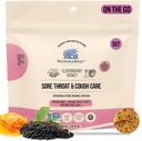 MommaBear Organics Handcrafted Kids Cough Lollipops – Natürliche Sore Throat Relief & Cough Drop Suckers für Kinder 3+ – Elderberry Bits, Honey & Organic Flavors – Stark versiegelt für Frische, 5pc