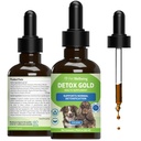 Pet Wellbeing Detox Gold für Hunde - Gentle Detoxification & Elimination Support, Immunsystem Care, Nettle, Blessed Thistle, Burdock Root - Veterinarian-Formulierte Kräuterergänzung 2 oz (59 ml)