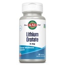KAL Lithium Orotate 5mg | Low Serving of Chelat Lithium Orotate für Bioverfügbarkeit & Mood Support | in Organic Rice Bran Extract Base | 60 VegCaps