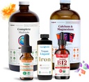 LIQUIDHEALTH Ultimate Bariatric Liquid Vitamin Supplement Bundle - Daily Bariatric Multivitamin mit Eisen, Calcium, Magnesium, Vegan Vitamin D3 & Organic B12 - Bariatric Chirurgie Must Haves, USA Made