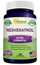 100% naturale Resveratrolo - 1000mg Per Serving Max Strength (180 capsule) Antiossidante supplemento, Trans-Resveratrolo pillole per la salute del cuore & Pure, Polifenoli