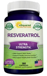100% Natürliche Resveratrol - 1000mg pro Servieren Max Stärke (180 Kapseln) Antioxidante Ergänzung, Trans-Resveratrol Pillen für Herzgesundheit & Rein, Polyphenole