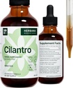 Cilantro Leaf 4 fl oz Flüssiger Extrakt - Bio Coriandrum Sativum Tropfen für Körperreinigung & Detox - Natürliche Kalkulation Kräuter-Tinktur Ergänzung für Nervous System - Hohe Potenz - 90-Tag Versorgung