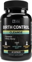 Vela Birth Control Cleanse Supplement | mit Inositol, Vitex Berry, Vitamin B und Zink | Gesunde Fruchtbarkeit & Hormon Balance Unterstützung | 60 Kapseln | 3rd Party Getestet, Non-GMO