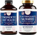 WINDSOR BOTANICALS Lactobacillus Salivarius Probiotic und IBS Gut Health Supplements - Oral and Gut Support Bundle
