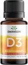 Swanson Vitamin D3 Flüssigkeitstropfen 400 Iu (50 mcg) 1 fl Unze (29,6 ml) Flüssigkeit