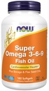 NOW Foods Supplements, Super Omega 3-6-9 1200 mg mit einer Mischung aus Fisch-, Borretsch- und Flachssamenölen, 180 Softgels