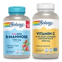 SOLARAY D-Mannose 1000mg mit CranActin Cranberry Extract (150ct) und Vitamin C 1000mg mit Bioflavonoiden (250ct) - Urinary Tract, Blasengesundheit und Immununterstützung Bundle - Vegan, 60 Tage Garantie