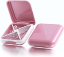 Kleine Pille Box wasserdichte Reise Pille Case Tragbare tägliche Pille Behälter Pillenhalter Geldbeutel 4 Komponenten Tasche Kompakte Medizin Organizer für Vitamin/Fische Öle/Ergänzungen/Medikation (Pink)